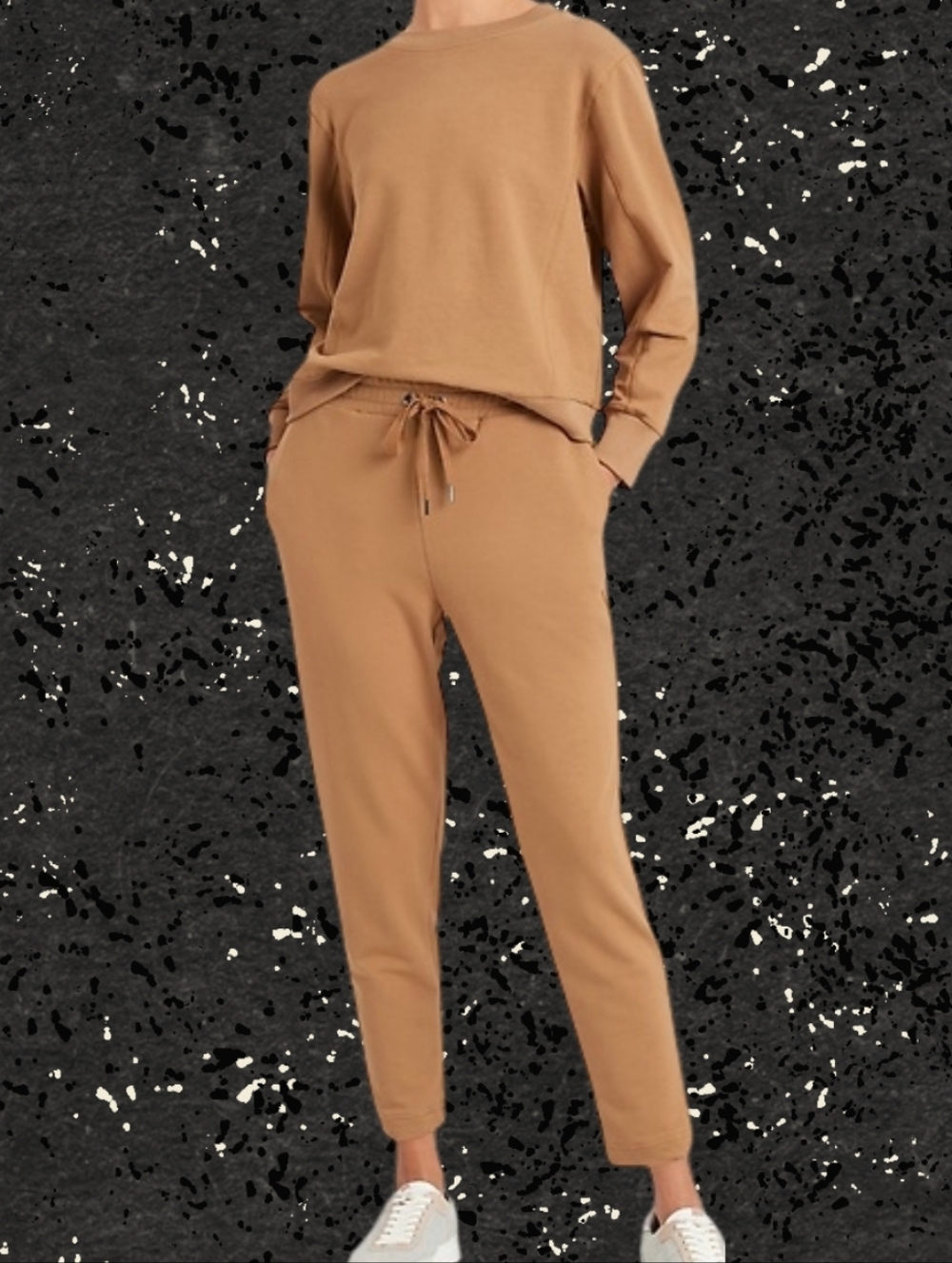 Banana Republic Two Piece French Terry Lounge Set - tan - Size S/L